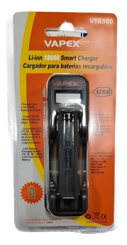 CARGADOR P/ BATERIAS 18650 C/ DISPLAY